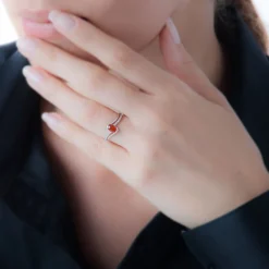 Bague Anja Or Jaune Amethyste Et Diamant