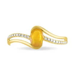 Bague Anja Or Jaune Citrine Et Diamant