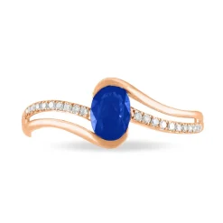 Bague Anja Or Rose Saphir Et Diamant