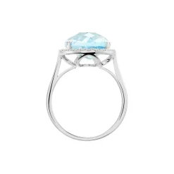 Bague Anna Or Blanc Topaze Et Oxyde De Zirconium