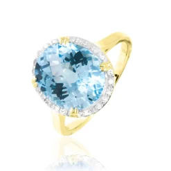 Bague Anna Or Jaune Topaze Et Diamant