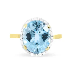 Bague Anna Or Jaune Topaze Et Diamant