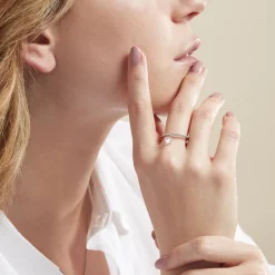 Bague Aodh Argent Blanc Oxyde De Zirconium