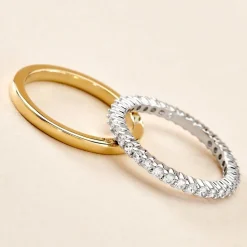 Bague Apia Argent Bicolore Oxyde De Zirconium