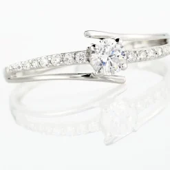 Bague April Or Blanc Oxyde De Zirconium