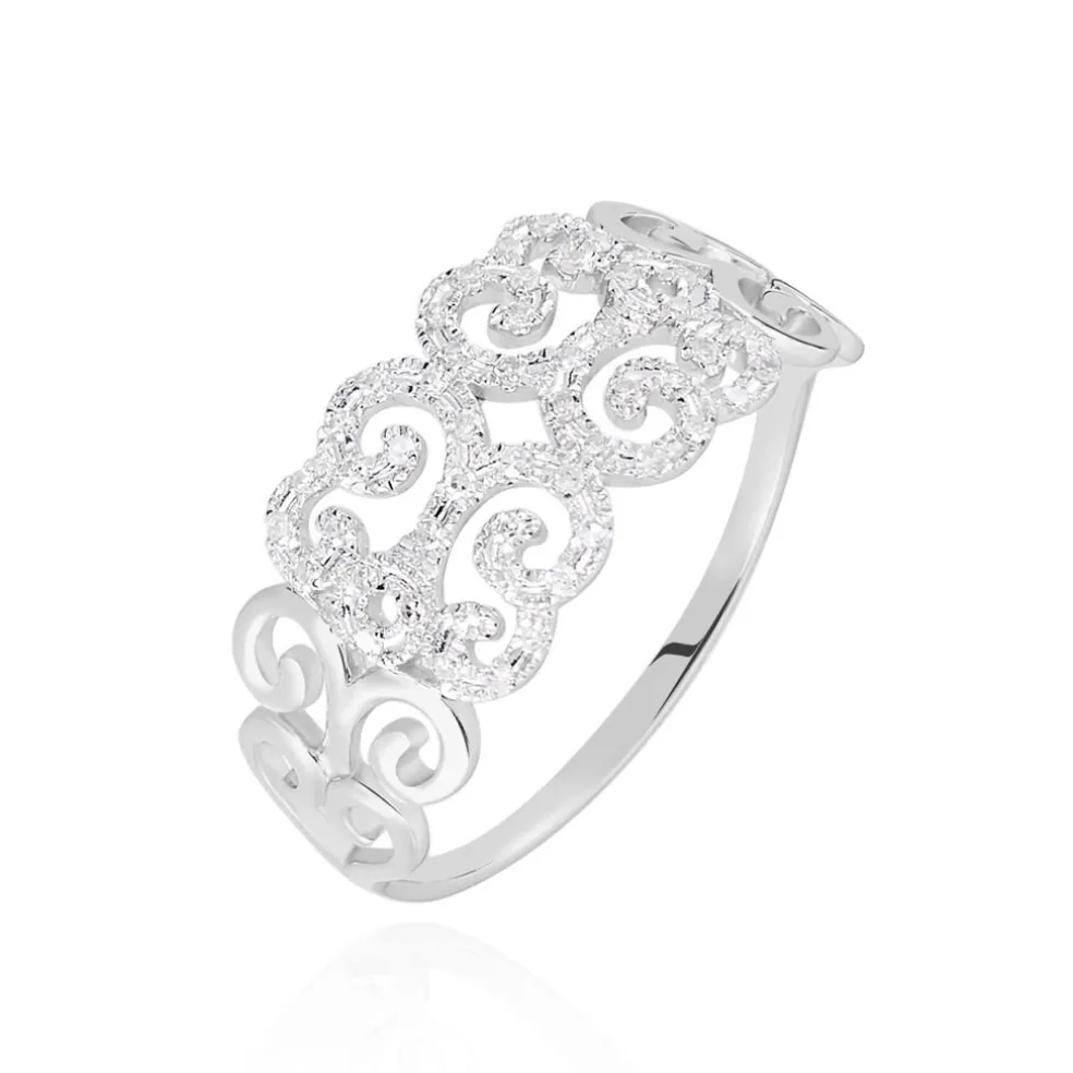 Bague Arabesque Or Blanc Diamant