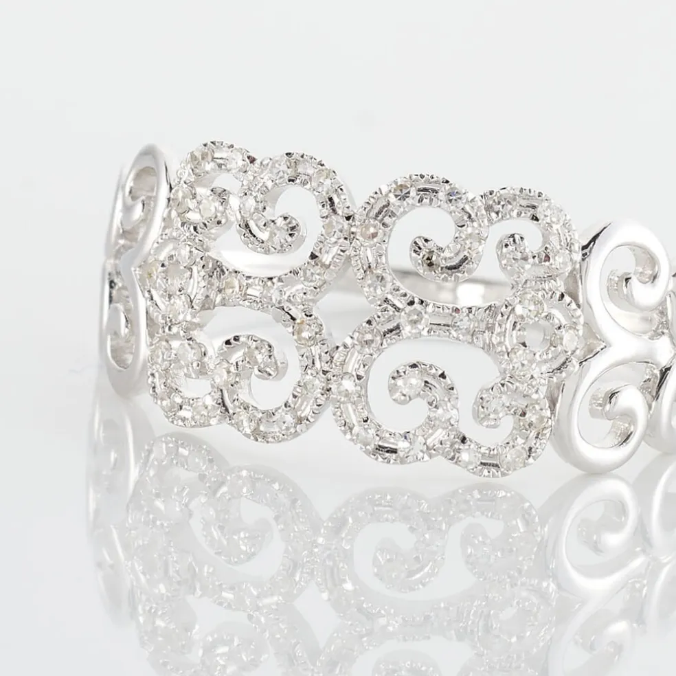 Bague Arabesque Or Blanc Diamant