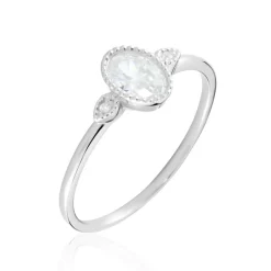 Bague Argent Blanc Afonso Oxyde De Zirconium