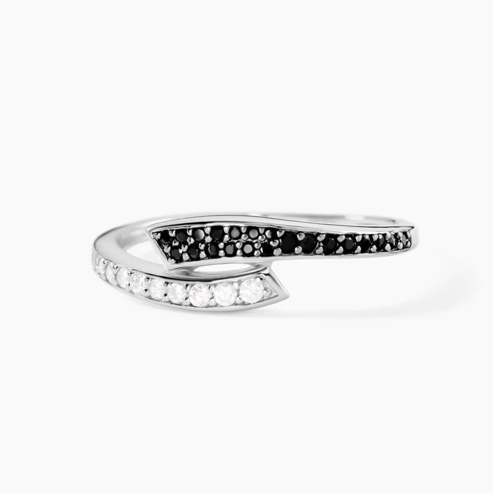 Bague Argent Blanc Agafya Oxydes De Zirconium