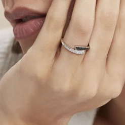 Bague Argent Blanc Agafya Oxydes De Zirconium