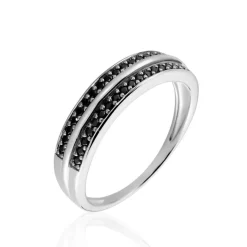 Bague Argent Blanc Agapios Oxydes De Zirconium