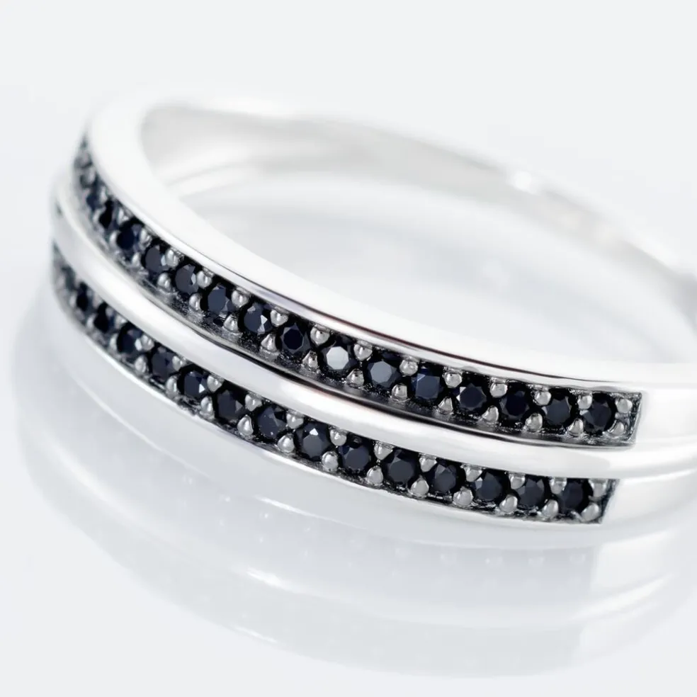 Bague Argent Blanc Agapios Oxydes De Zirconium