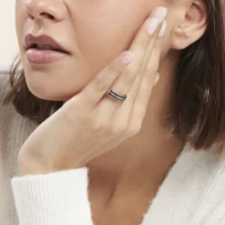 Bague Argent Blanc Agapios Oxydes De Zirconium