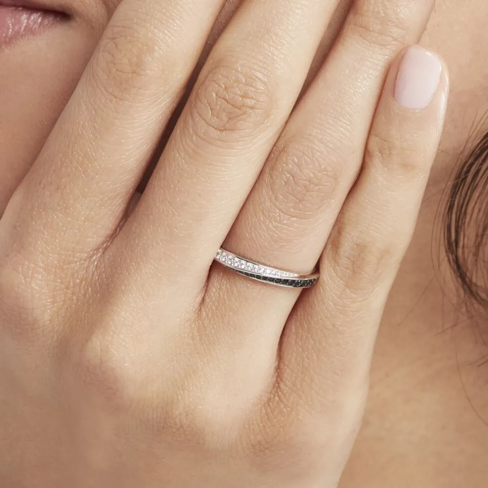 Bague Argent Blanc Agoston Oxydes De Zirconium