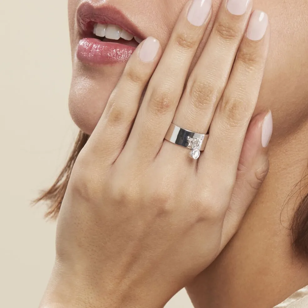 Bague Argent Blanc Ainslie Oxyde De Zirconium