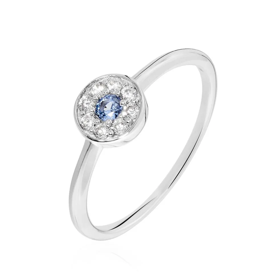 Bague Argent Blanc Auxana Oxyde De Zirconium