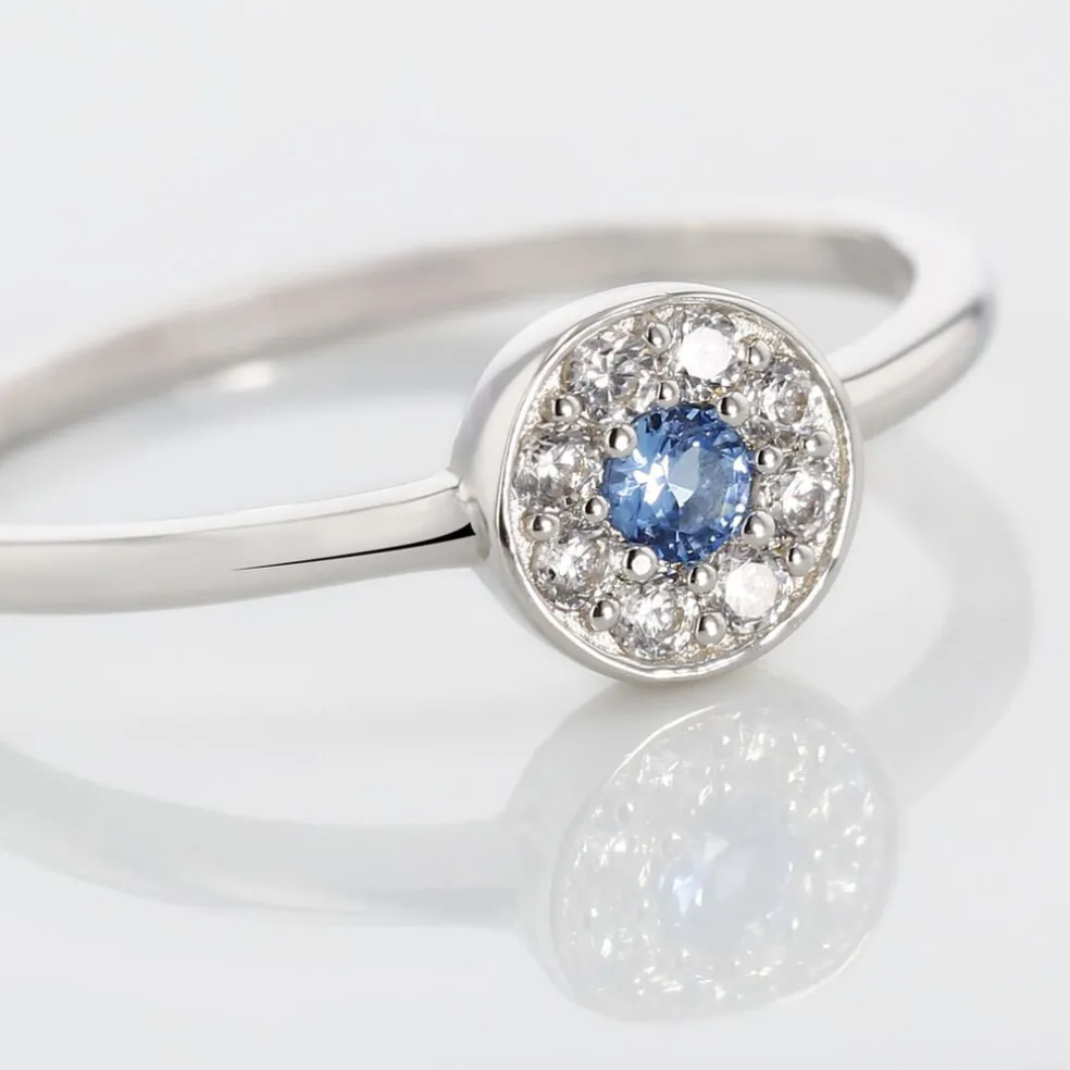 Bague Argent Blanc Auxana Oxyde De Zirconium