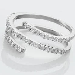Bague Argent Blanc Bennett Oxydes De Zirconium