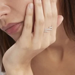 Bague Argent Blanc Bennett Oxydes De Zirconium