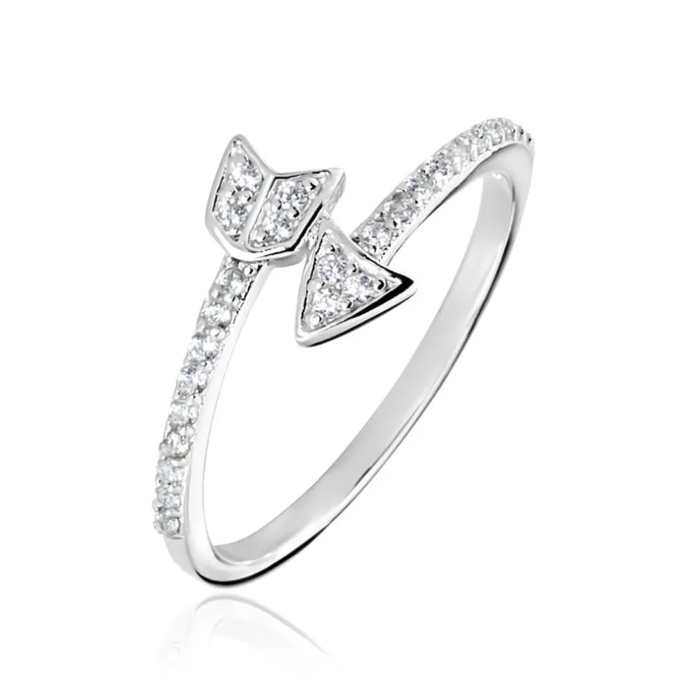 Bague Argent Blanc Caolan Oxydes De Zirconium