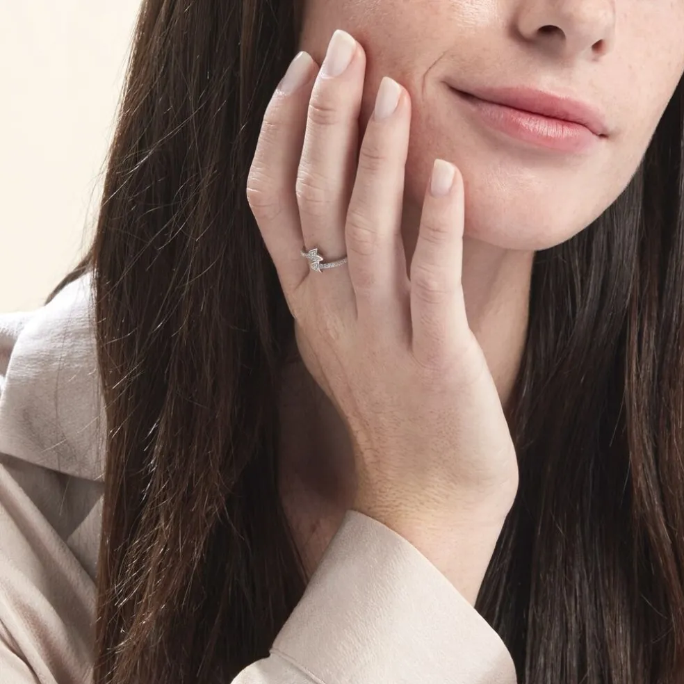 Bague Argent Blanc Caolan Oxydes De Zirconium