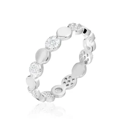 Bague Argent Blanc Capricia Oxydes De Zirconium
