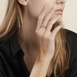 Bague Argent Blanc Caprina Oxydes De Zirconium