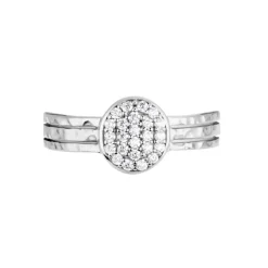 Bague Argent Blanc Cayley Oxydes De Zirconium