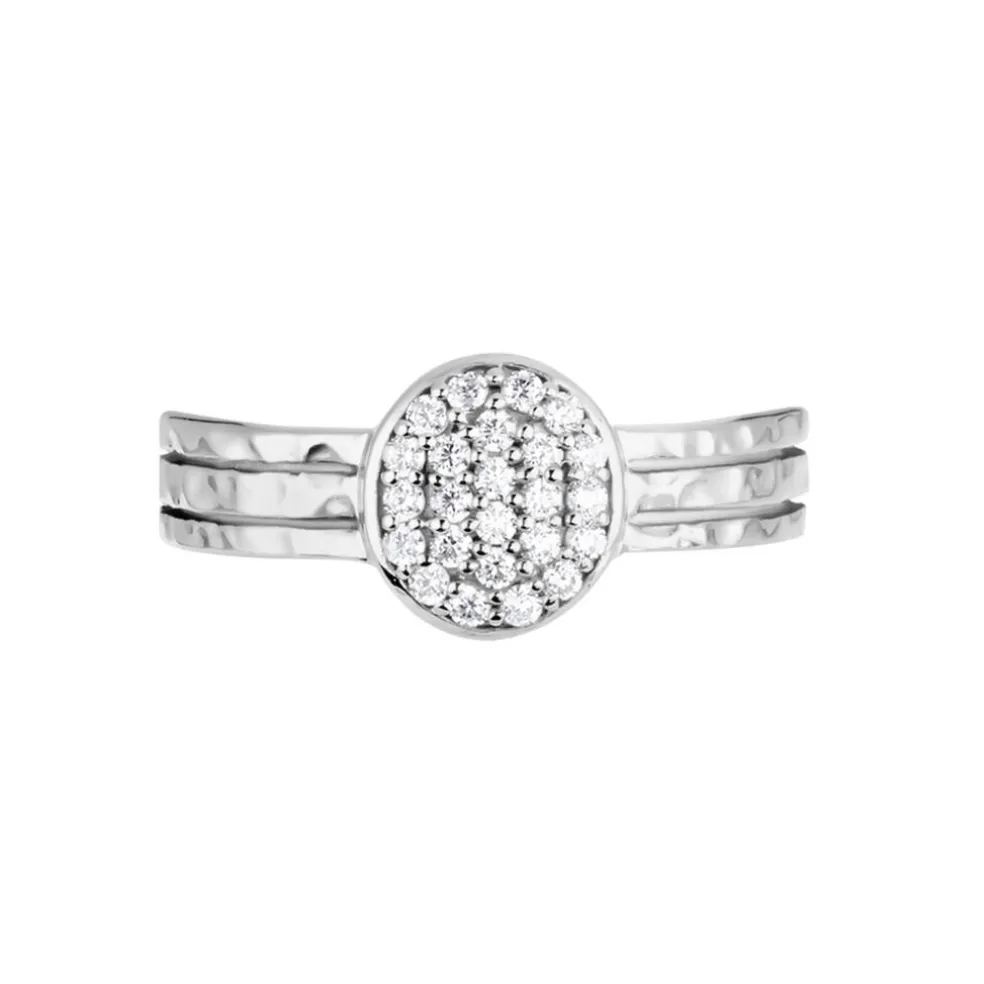 Bague Argent Blanc Cayley Oxydes De Zirconium