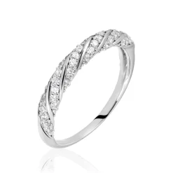 Bague Argent Blanc Clayton Oxydes De Zirconium