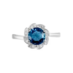 Bague Argent Blanc Clover Verre Oxydes De Zirconium