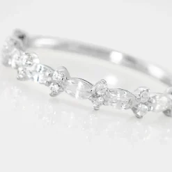 Bague Argent Blanc Coby Oxydes De Zirconium