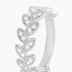 Bague Argent Blanc Cynome Oxydes De Zirconium