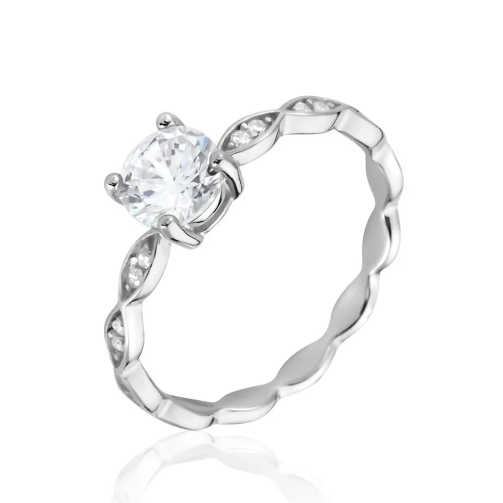 Bague Argent Blanc Kurt Oxyde De Zirconium