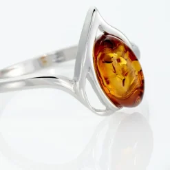 Bague Argent Blanc Nailla Ambre