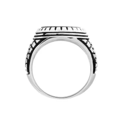 Bague Argent Blanc Thimeo Agathe Noire