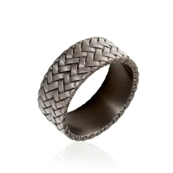 Bague Argent Noir