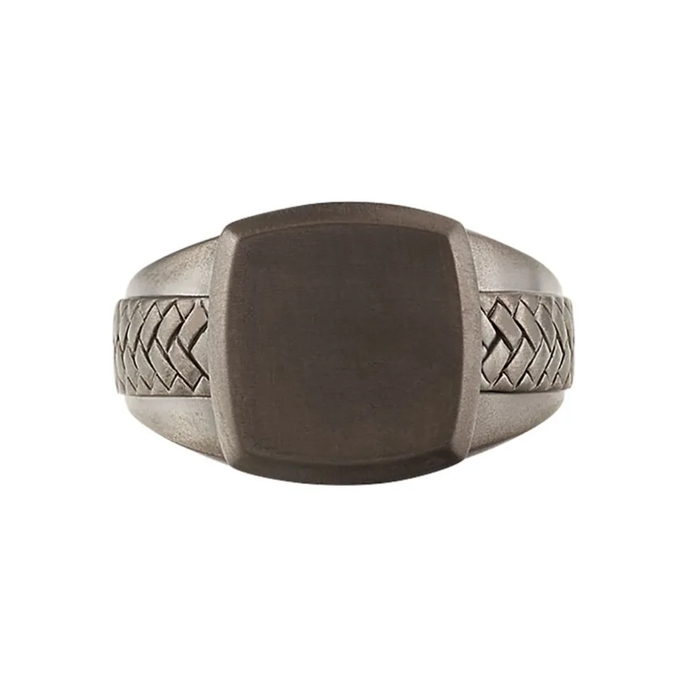 Bague Argent Noir