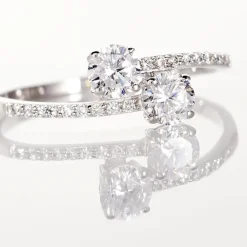 Bague Arista Or Blanc Oxyde De Zirconium