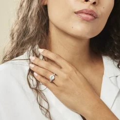 Bague Arjun Or Blanc Oxyde De Zirconium