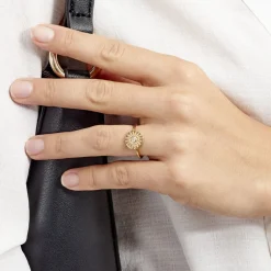 Bague Artea Plaqué Or Jaune Oxyde De Zirconium