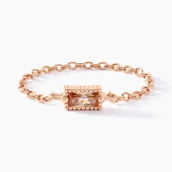 Bague Aselya Argent Rose Oxyde De Zirconium