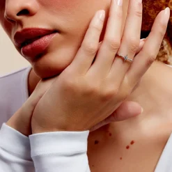 Bague Astre Precieux Argent Blanc Oxyde De Zirconium