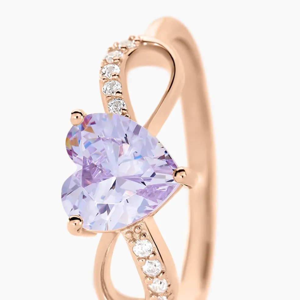 Bague Atieno Argent Rose Oxyde De Zirconium