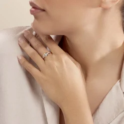 Bague Auberi Plaqué Or Jaune Oxyde De Zirconium