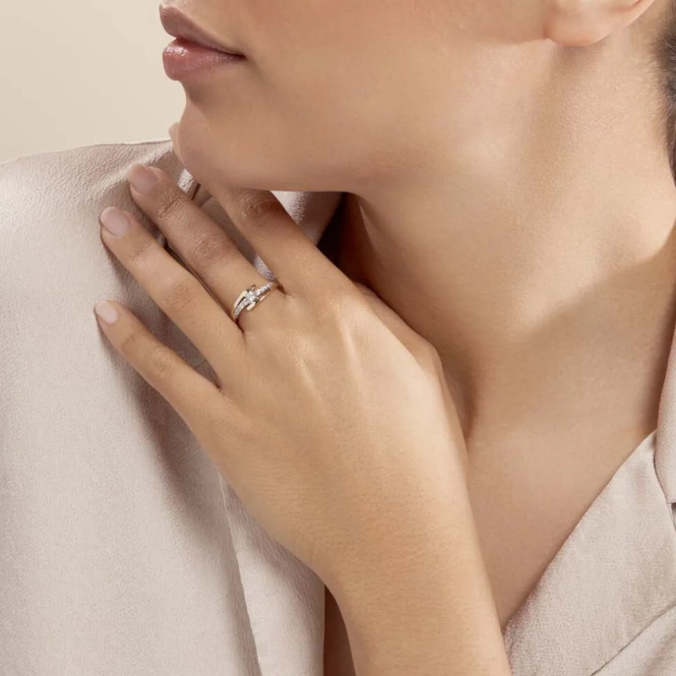 Bague Auberi Plaqué Or Jaune Oxyde De Zirconium