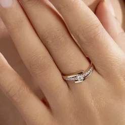 Bague Auberi Plaqué Or Jaune Oxyde De Zirconium