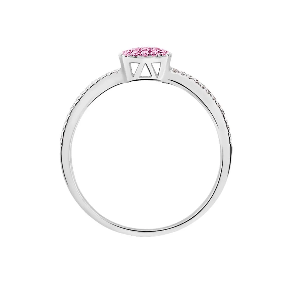 Bague Aude Or Blanc Saphir Et Diamant