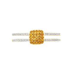 Bague Aude Or Jaune Saphir Et Diamant