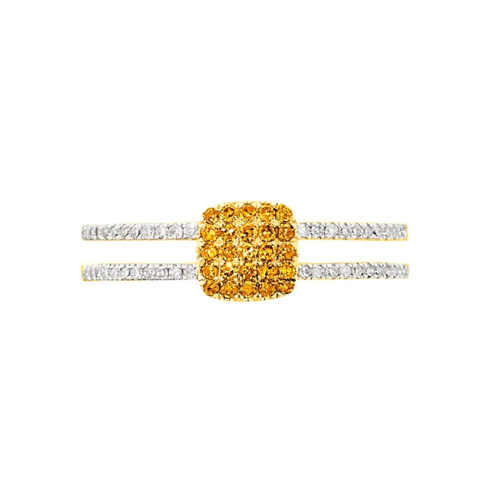 Bague Aude Or Jaune Saphir Et Diamant